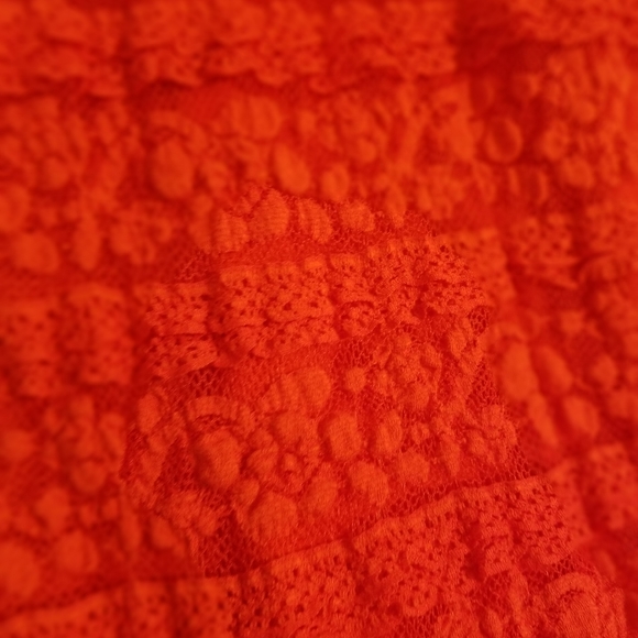 Coral ribbed lace mini dress Forever 21, size small - Picture 4 of 4